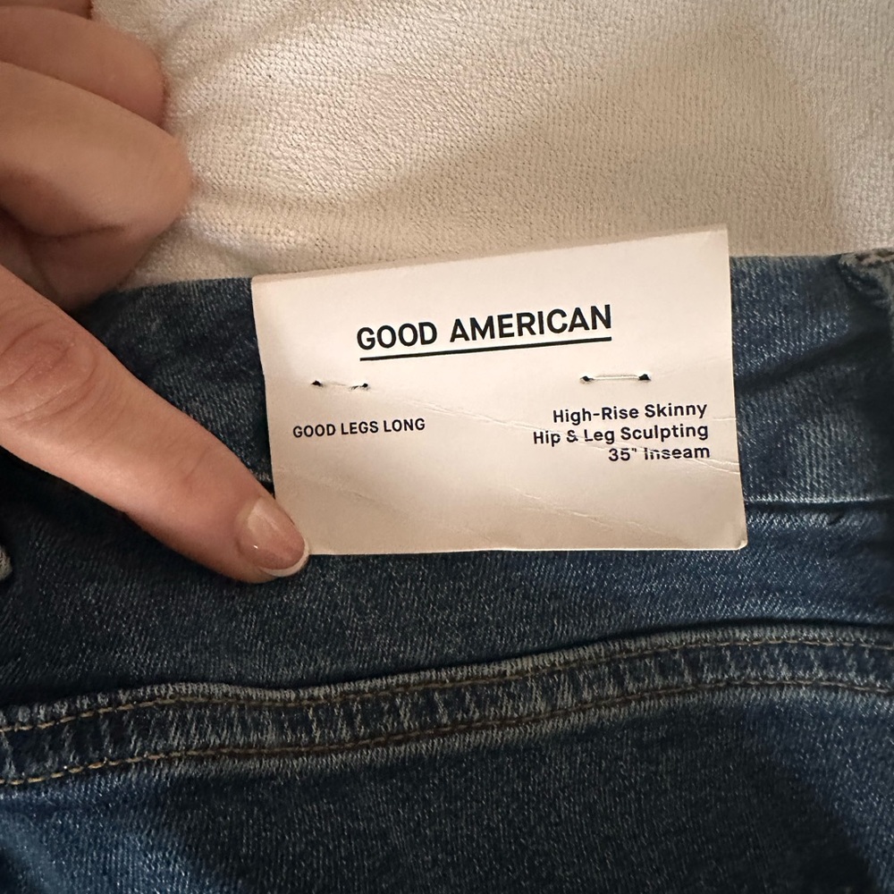 Good American High-Rise Skinny Jeans - Dark Blue - Picture 3 of 4